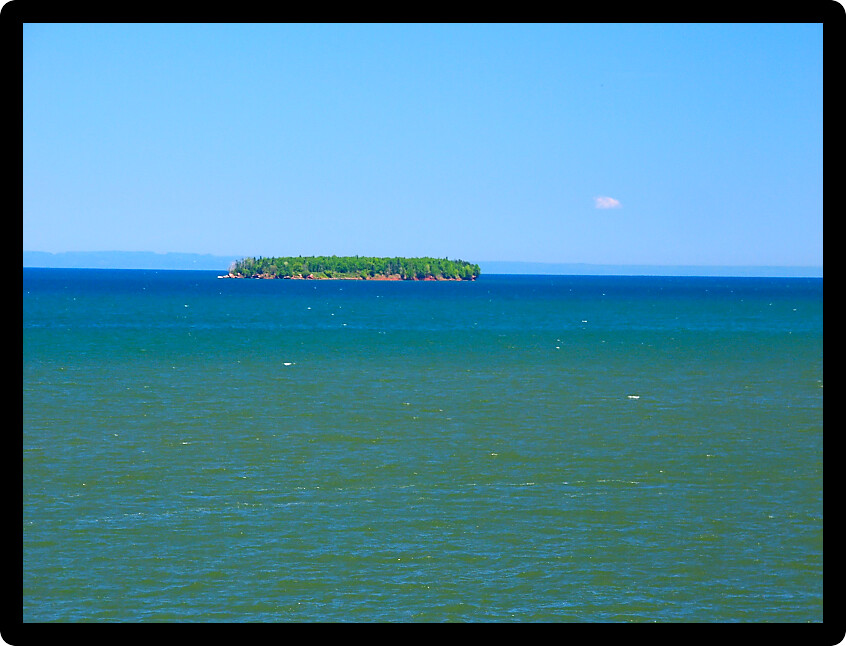 View of Lake Superior from Apostle Islands National Lakeshore in northern Wisconsin.