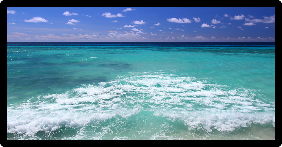 View of the Atlantic Ocean from the Caribbean island of Barbados.