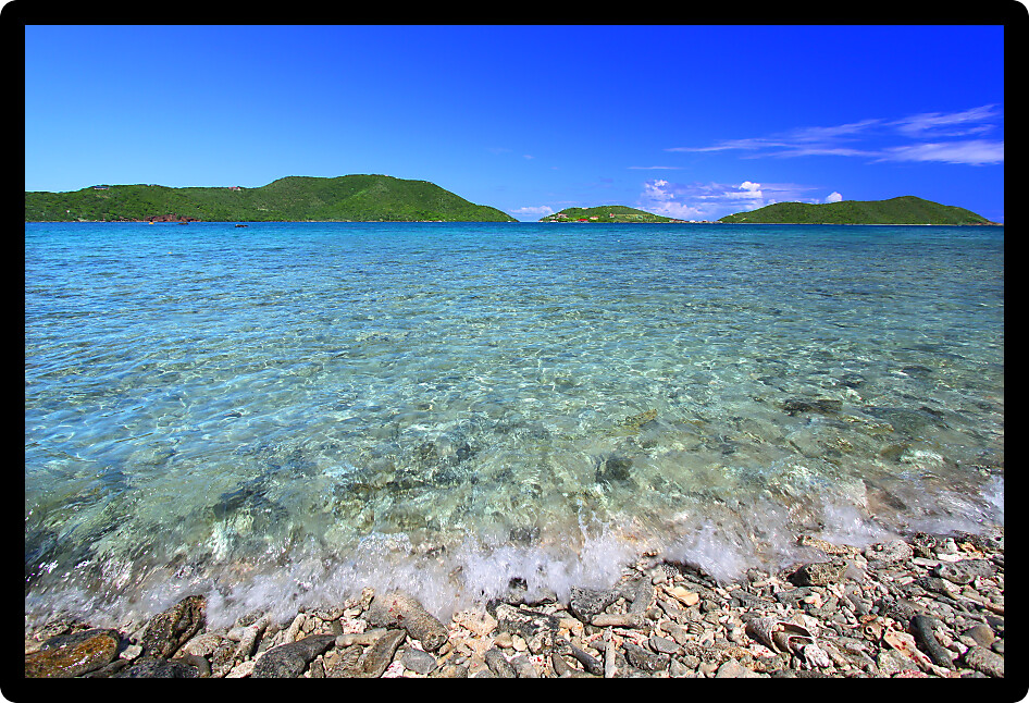 View of the Caribbean island Tortola British Virgin Islands.