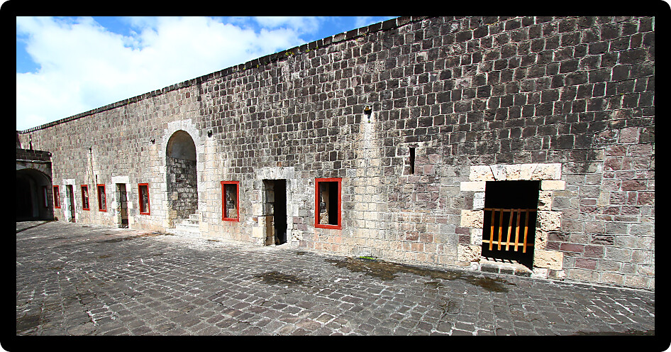 Panoramic view of the Citadel of Brimstone Hill Fortress on Saint Kitts.