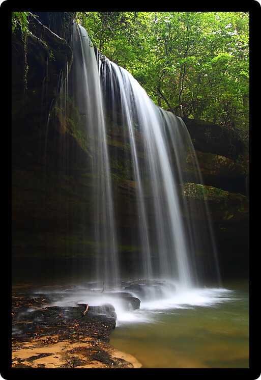 Beautiful Caney Creek Falls in the William B Bankhead National Forest of Alabama.