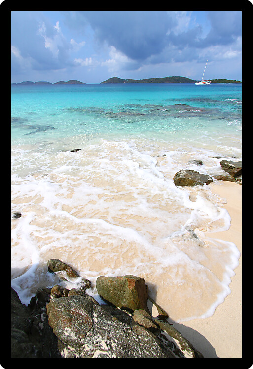 Honeymoon Beach on Saint John in the US Virgin Islands.