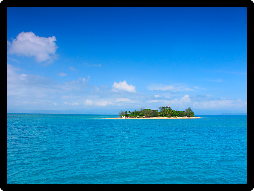 View of the secluded Low Isles in tropical Queensland Australia.