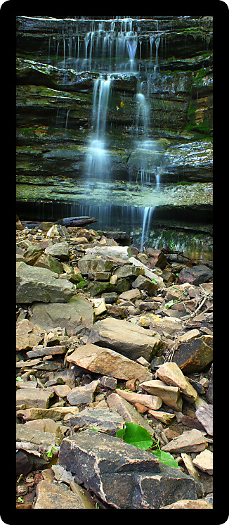 Waterfall scenery at Monte Sano State Park in northern Alabama.