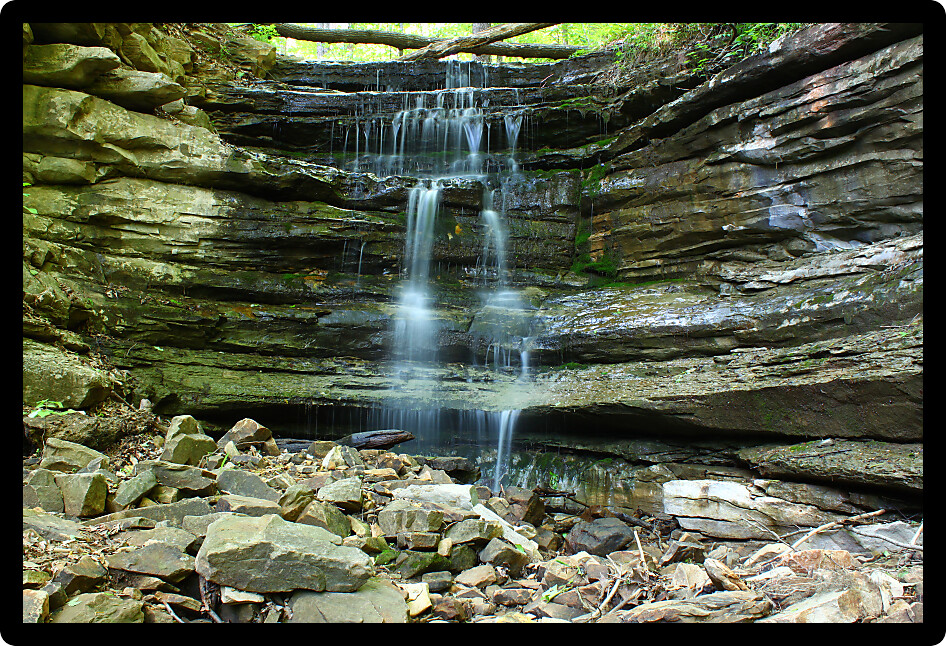 Waterfall at Monte Sano State Park in northern Alabama.
