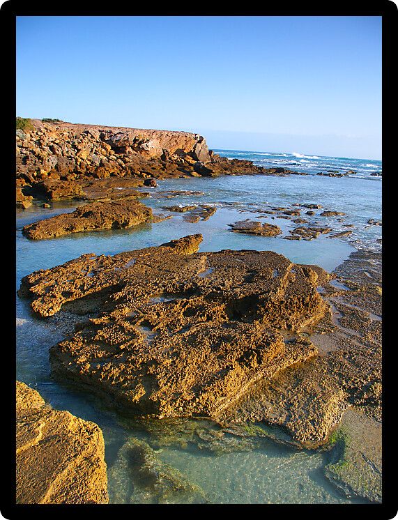 Beautiful rocky coastline of southern Australia near Warrnambool Victoria.