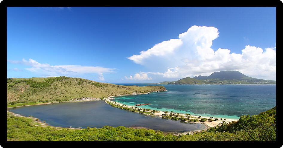 Majors Bay Beach on the Caribbean island of Saint Kitts.