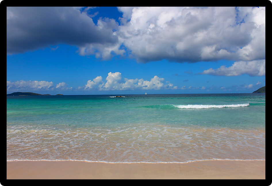 Smugglers Cove Beach on Tortola British Virgin Islands.