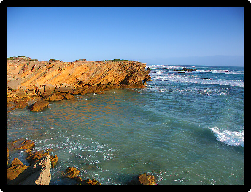 Rough rocky coastline of southern Australia near Warrnambool Victoria.