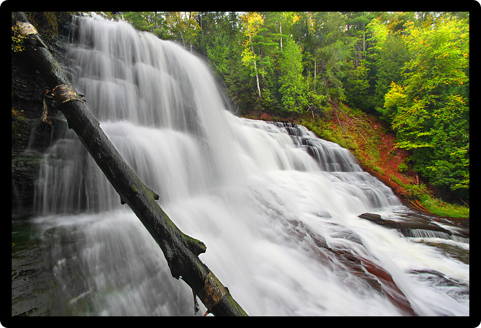 Spectacular view of Agate Falls in the Upper Peninsula of Michigan.