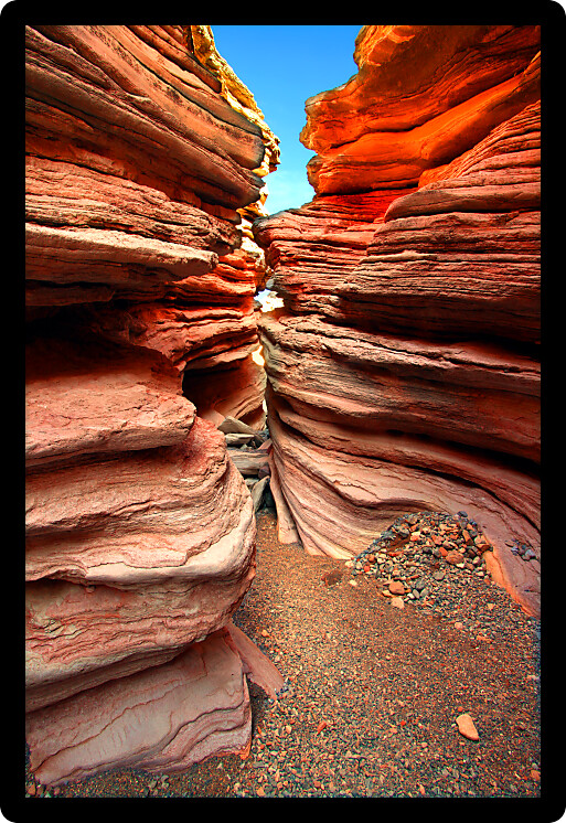 Anniversary Narrows are a slot canyon of the Lovell Wash in southern Nevada.