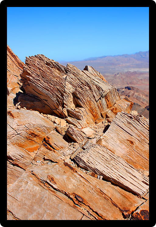 Nevada landscape seen from the summit of Frenchman Mountain east of Las Vegas.