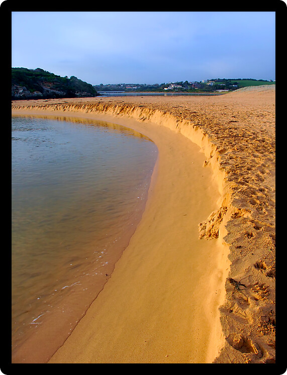 Hopkins River estuary in the town of Warrnambool in Victoria Australia.