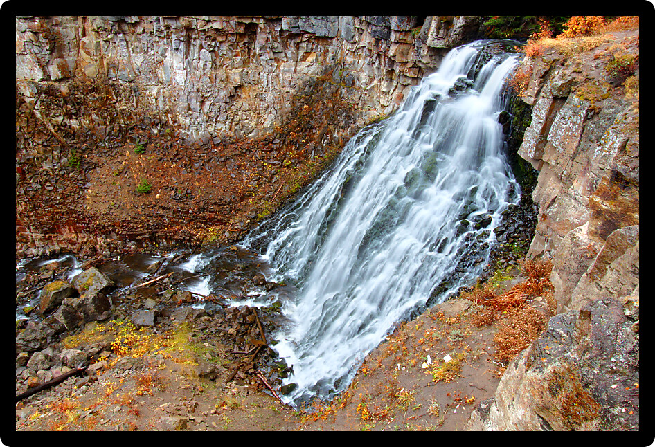 Rustic Falls of Yellowstone National Park in Wyoming.