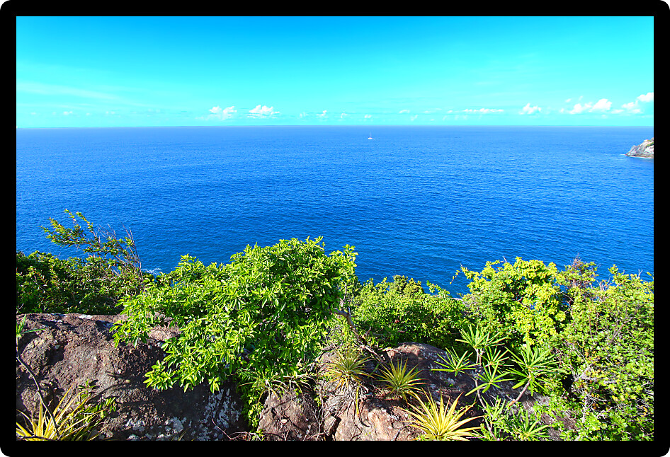 View of the Caribbean from Shark Bay National Park of Tortola BVI.