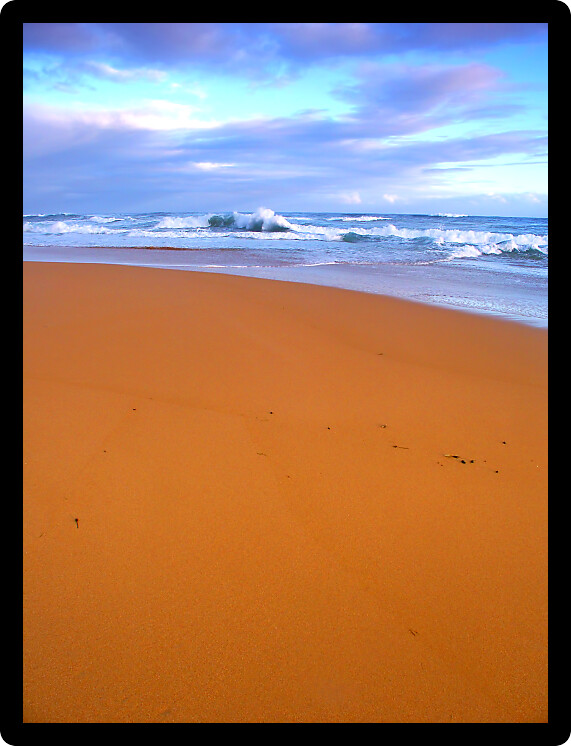 Beautiful sandy beach along the Pacific coastline of Warrnambool Australia.