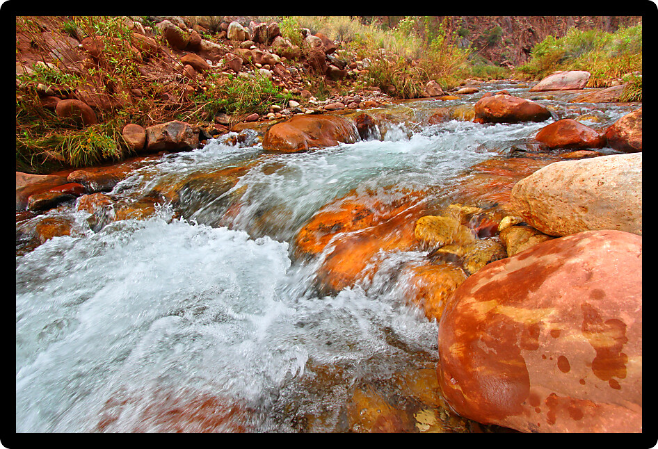 Rapids of Bright Angel Creek in Grand Canyon National Park.
