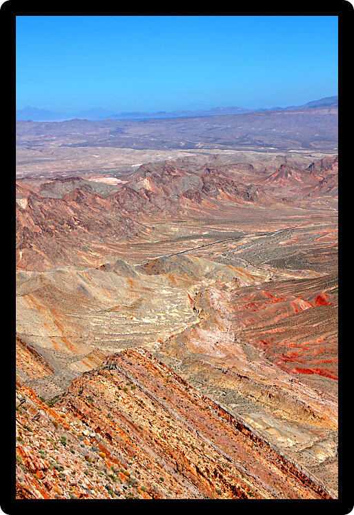 Nevada landscape seen from the summit of Frenchman Mountain east of Las Vegas.