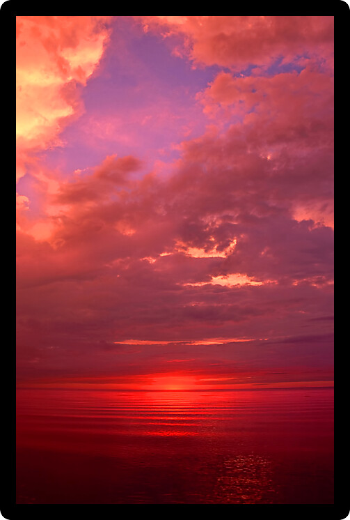 Incredible sunset over Lake Superior in Michigan