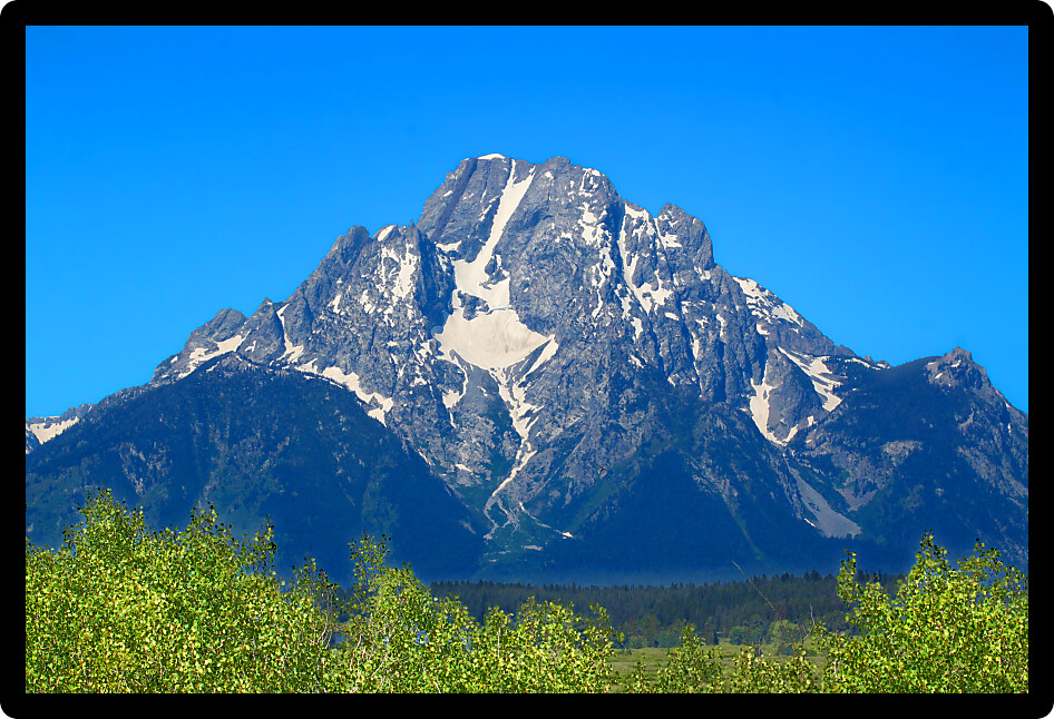 Mount Moran and the Snake River in Grant Teton National Park of Wyoming.