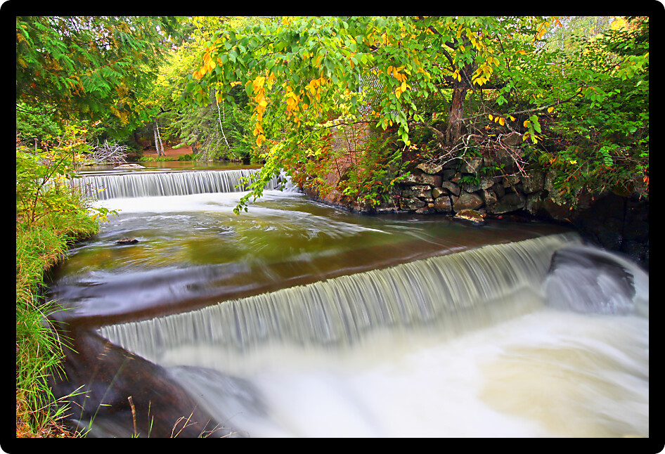Beautiful stream cascade in the northwoods of upper Michigan.