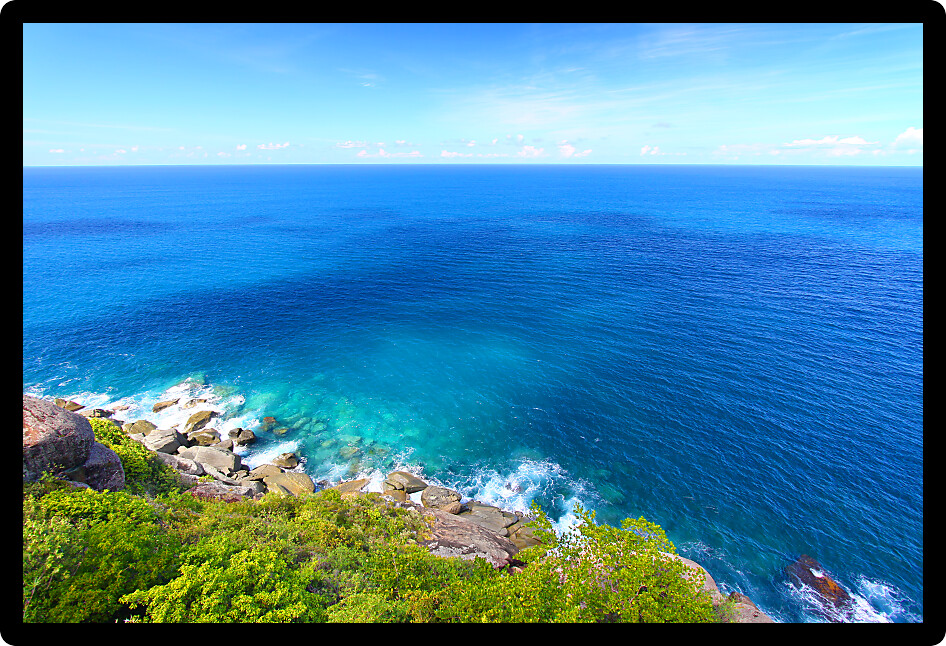 View of the beautiful Shark Bay National Park of Tortola in the British Virgin Islands.