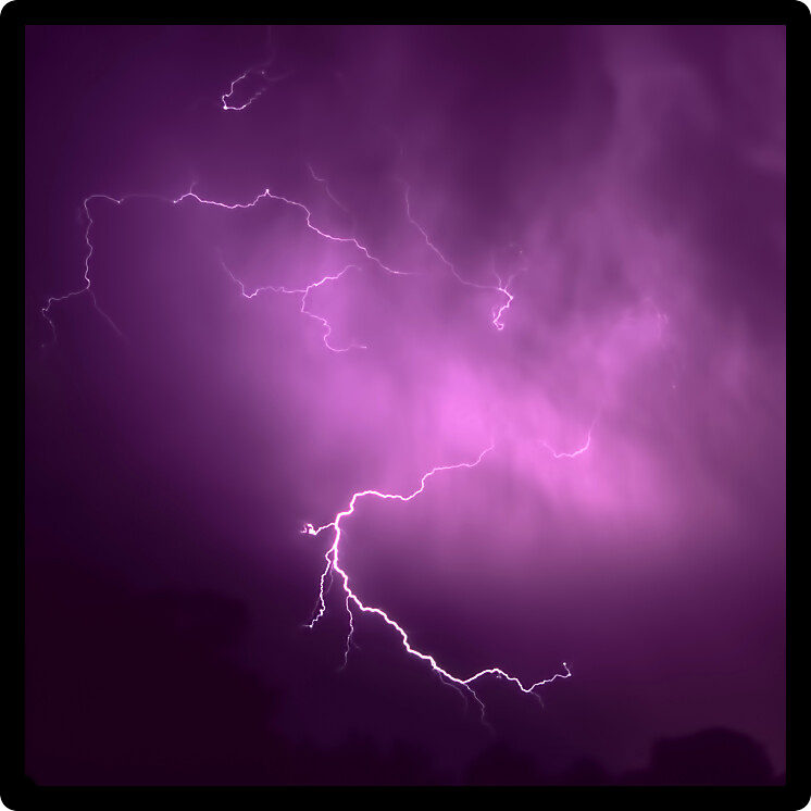 Lightning streaks through the sky from a summer thunderstorm in Illinois.