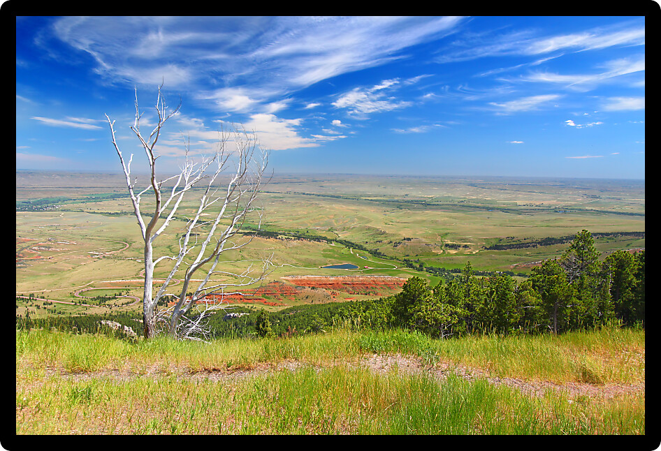 Spectacular Wyoming countryside seen from the Bighorn National Forest.