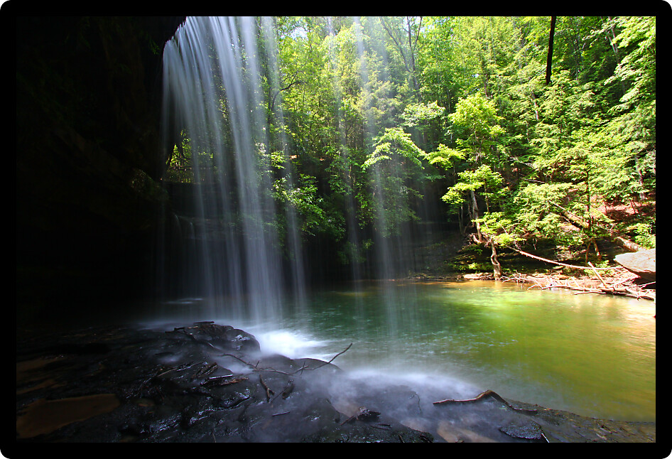 Upper Caney Creek Falls in the William B Bankhead National Forest of Alabama.