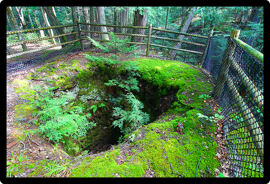 Boston and North Mining Shaft at Porcupine Mountains Wilderness State Park of Michigan.