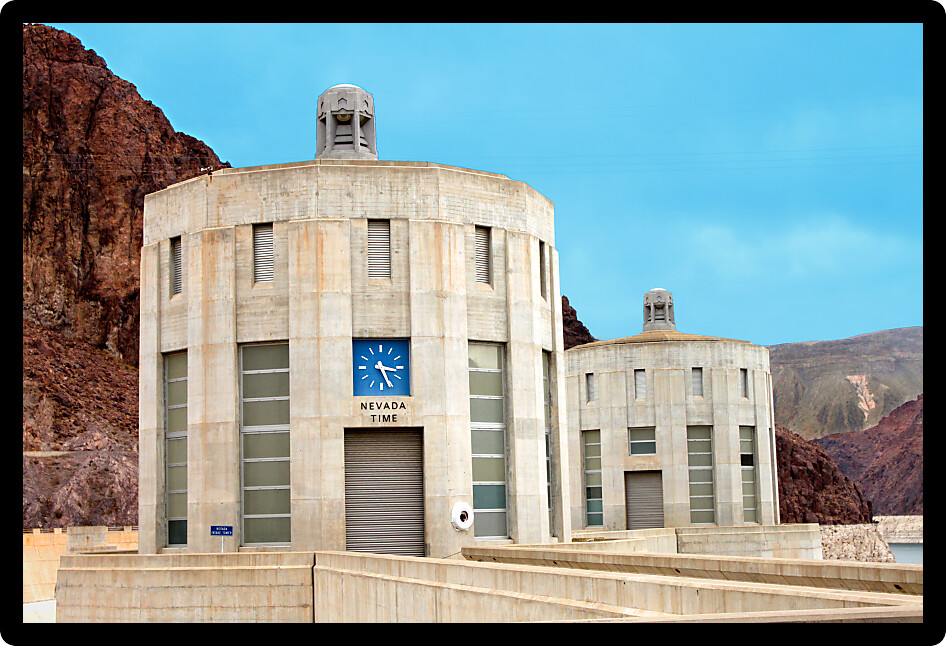 Nevada Intake Tower at Hoover Dam in the southwestern United States.