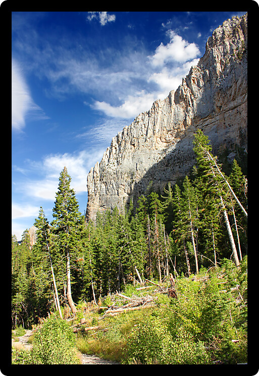 Mountainous terrain of Spring Mountains National Recreation Area of Nevada.