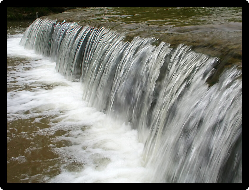 Beautiful cascade on Prairie Creek of the Des Plaines Conservation Area in Illinois.