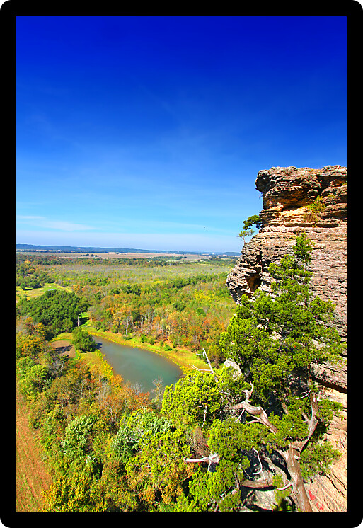 Landscape from Inspiration Point of the Shawnee National Forest in southern Illinois.