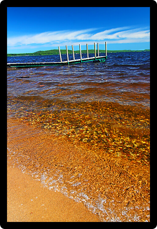 Lake Gogebic is a popular fishing destination in Ontonagon County Park Michigan.
