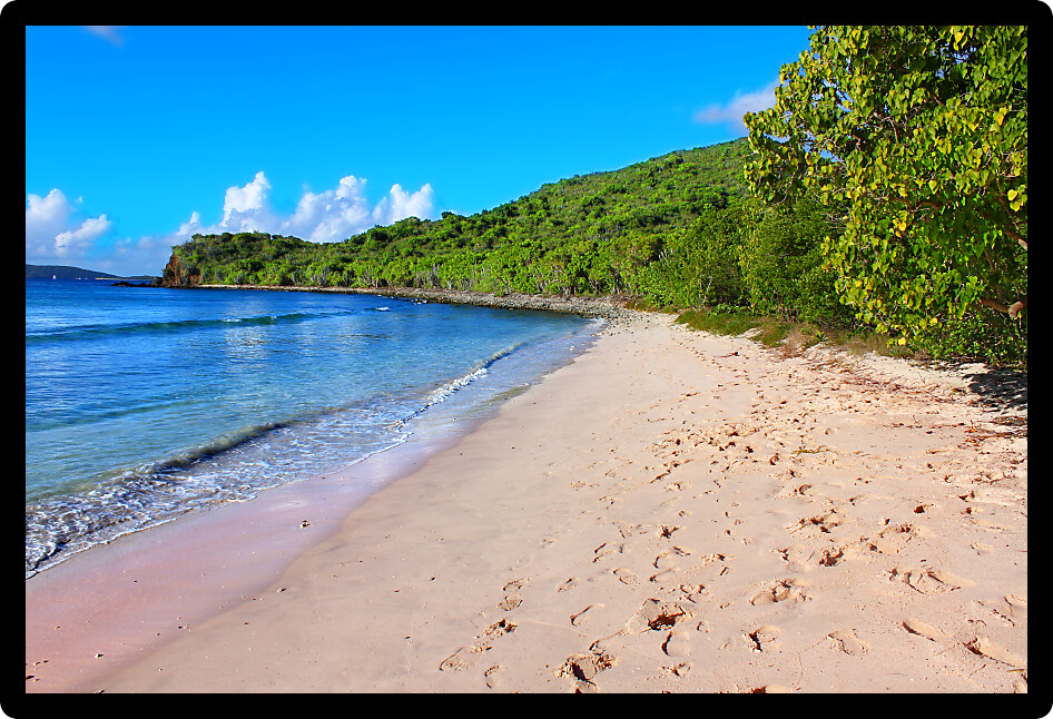 Beautiful sandy beaches on the Caribbean island of Tortola are a popular vacation destination.