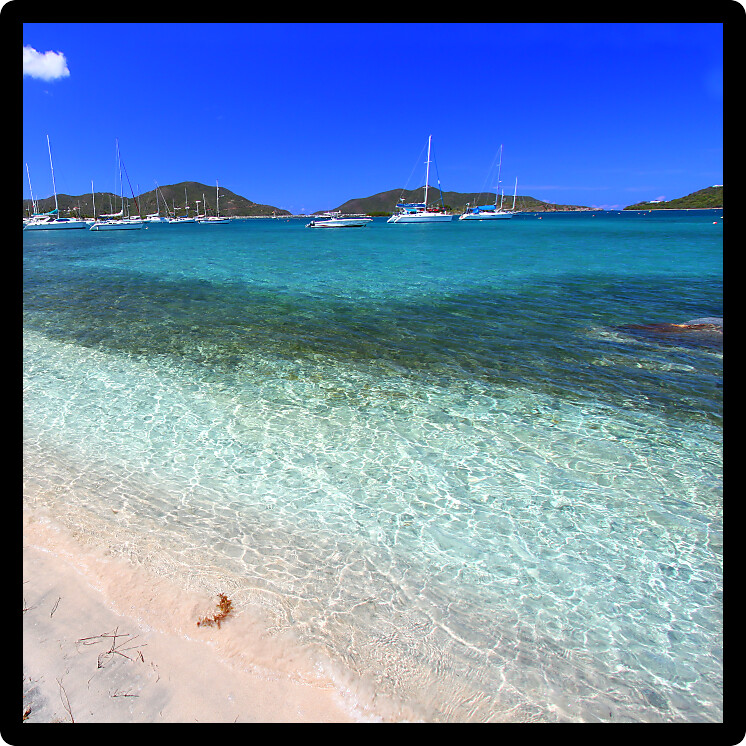 Enchanting beautiful beach in the British Virgin Islands.