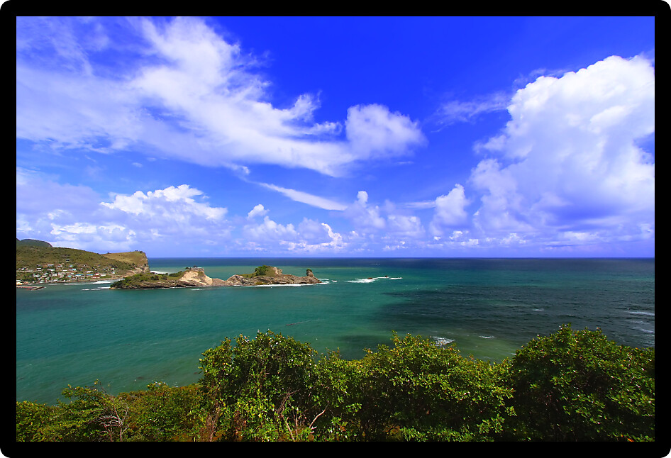 Beautiful Dennery Bay on the Caribbean island of Saint Lucia.