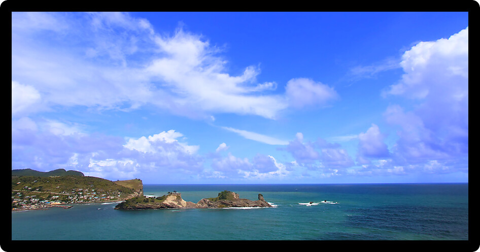 Beautiful Dennery Bay on the Caribbean island of Saint Lucia.