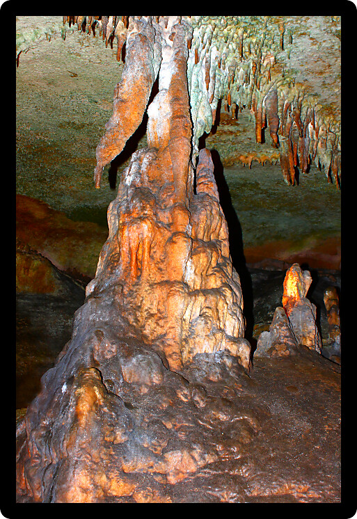 Amazing underground cave formations of Rickwood Caverns in Alabama.