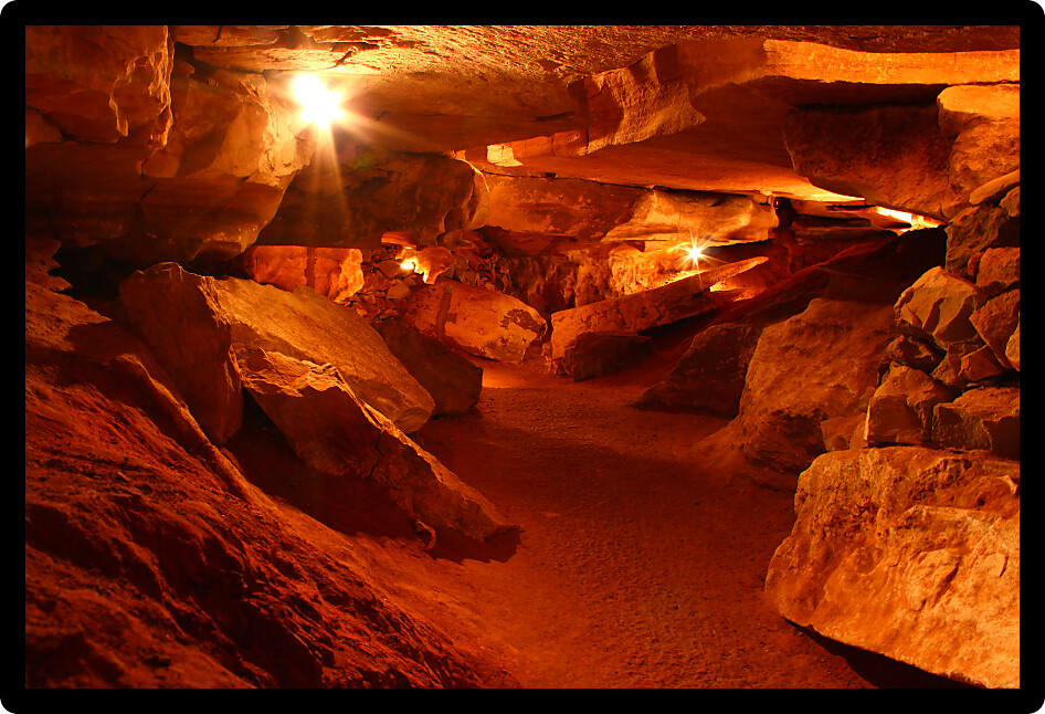 Amazing underground cave formations of Rickwood Caverns in Alabama.
