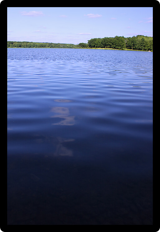 View of Pierce Lake at Rock Cut State Park in northern Illinois.