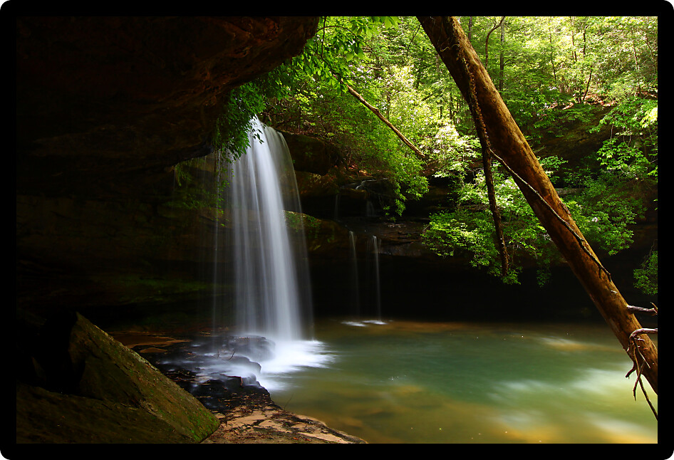 Beautiful Caney Creek Falls in the William B Bankhead National Forest of Alabama.