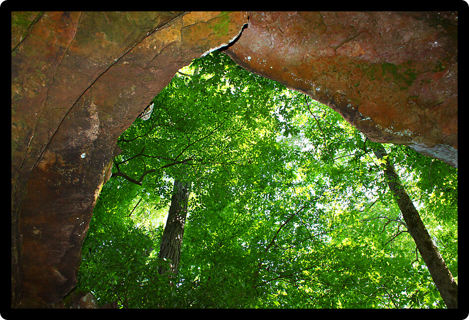 Entrance to Cave Spring along the Natchez Trace Parkway of northern Alabama.