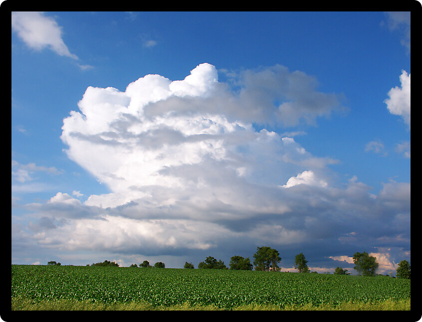 Thunderstorm sweeps across the landscape of northern Illinois.