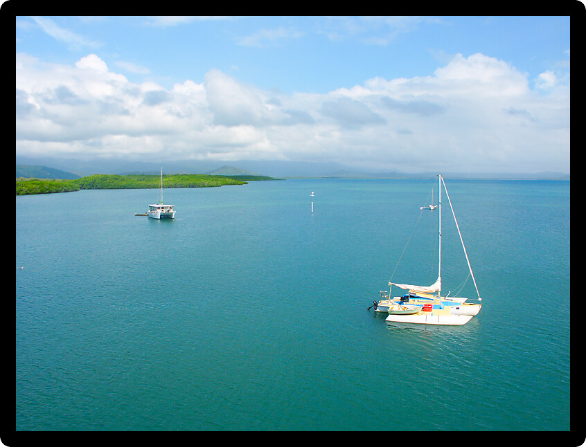 View along the coast of Port Douglas Queensland Australia.
