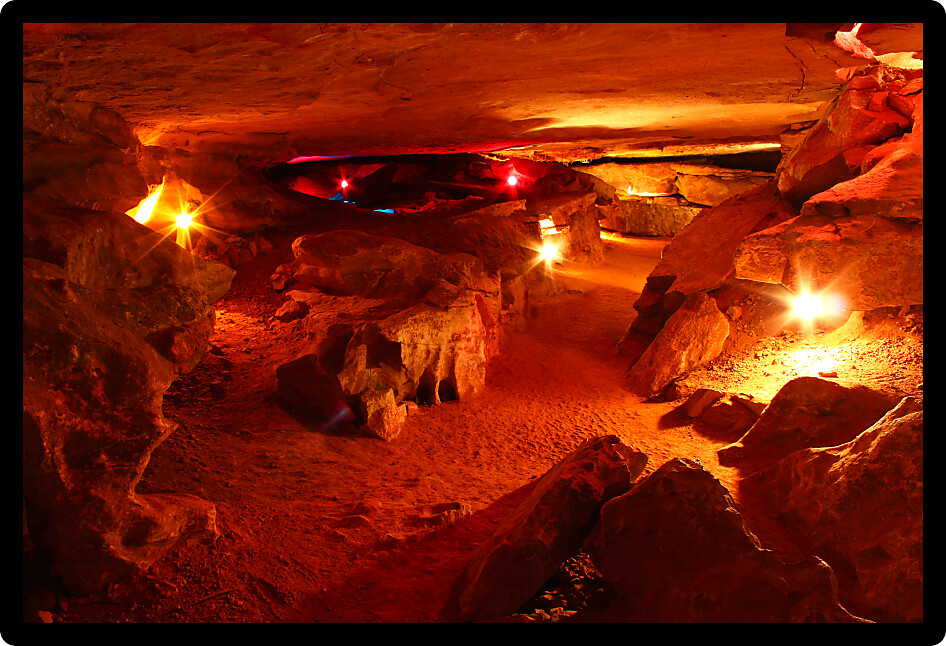 Large cavern at Rickwood Caverns State Park in Alabama.