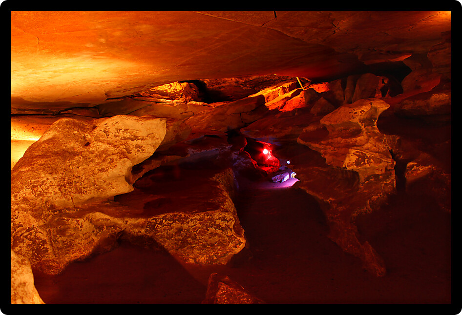 Amazing underground cave formations of Rickwood Caverns in Alabama.