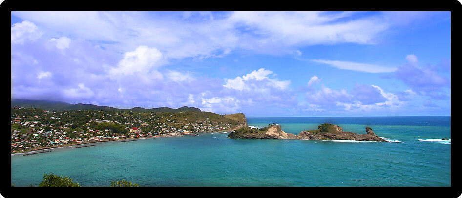 Beautiful Dennery Bay on the Caribbean island of Saint Lucia.