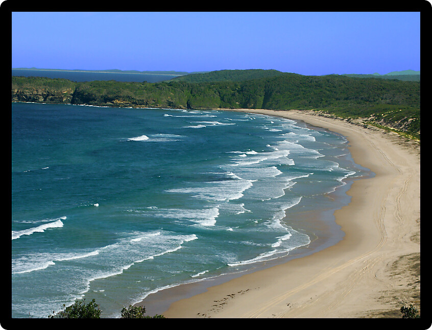Beautiful beach at Booti Booti National Park of Australia.